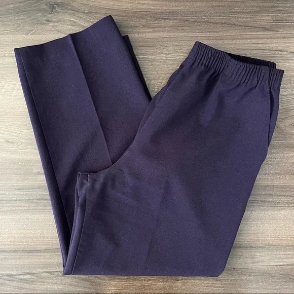 Vintage Purple High Waist Trousers Pants - Picture 2 of 7